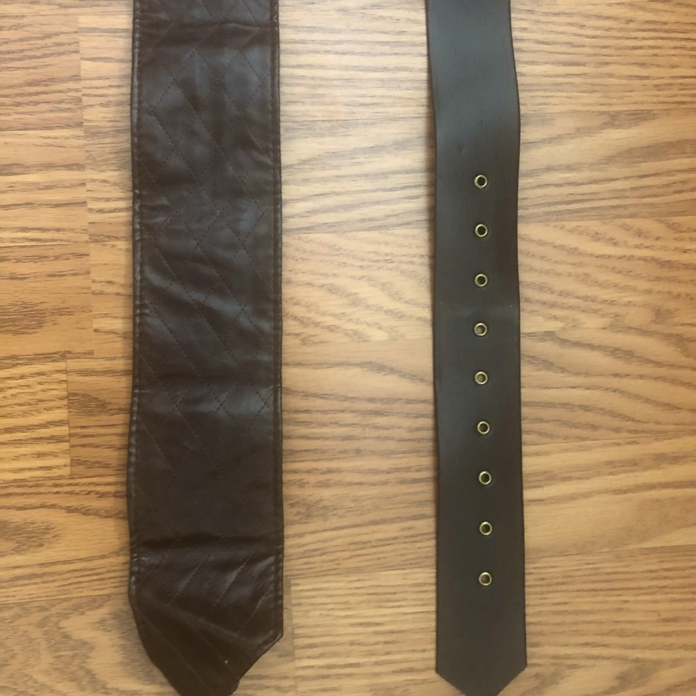 Two brown belts for fur coat or anything else